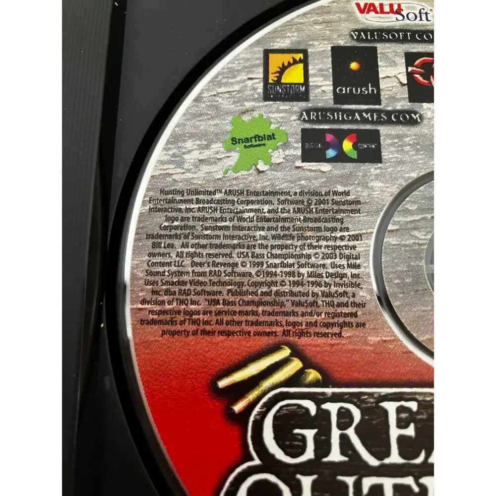1994-1996 Great Outdoor Pack PC Cd-Rom Hunting Unlimited USA Bass Deer's Revenge